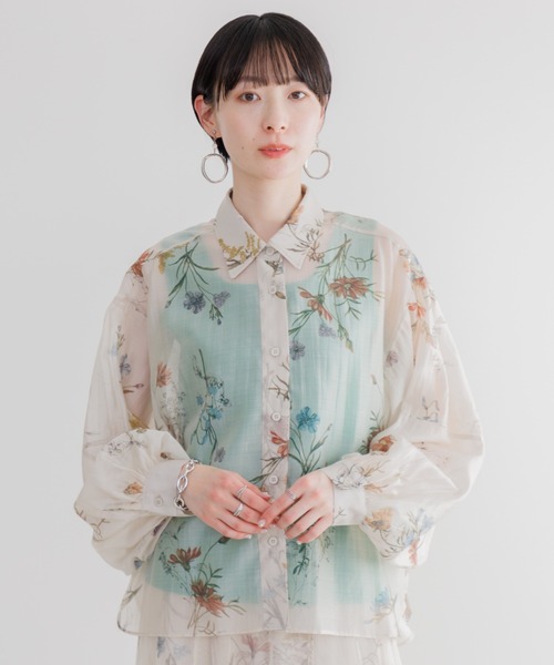 Paradise Picnic（パラダイスピクニック）の「TRANOI. ヴィンテージフラワーブラウス（シャツ/ブラウス・レディース・ベージュ/ブラック・FREE）」の18枚目の写真