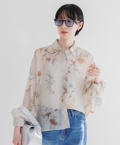 Paradise Picnic（パラダイスピクニック）の「TRANOI. ヴィンテージフラワーブラウス（シャツ/ブラウス・レディース・ベージュ/ブラック・FREE）」の16枚目の写真