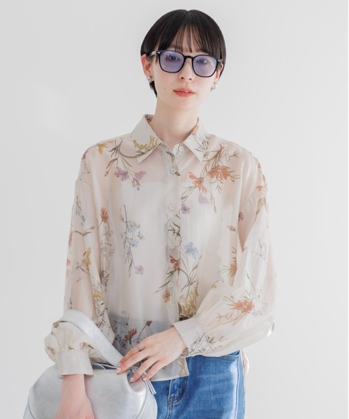 Paradise Picnic（パラダイスピクニック）の「TRANOI. ヴィンテージフラワーブラウス（シャツ/ブラウス・レディース・ベージュ/ブラック・FREE）」の17枚目の写真