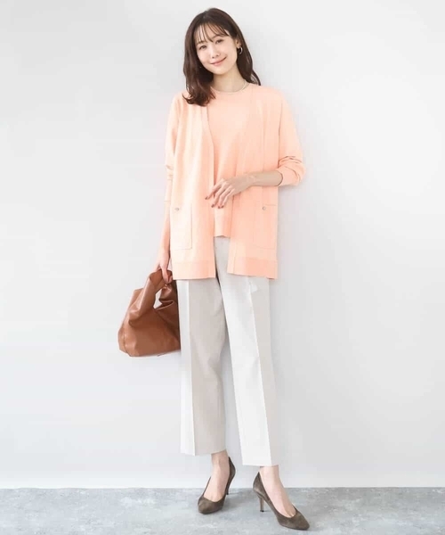 MK MICHEL KLEIN（エムケーミッシェルクラン）の「[洗える]カラーニットアンサンブル（アンサンブル・レディース・ライトブルー/オレンジ系その他/ネイビー/ベージュ・38）」の17枚目の写真