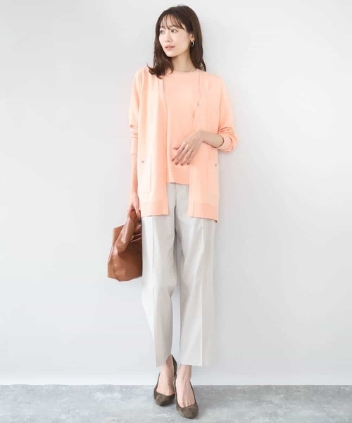 MK MICHEL KLEIN（エムケーミッシェルクラン）の「[洗える]カラーニットアンサンブル（アンサンブル・レディース・ライトブルー/オレンジ系その他/ネイビー/ベージュ・38）」の18枚目の写真