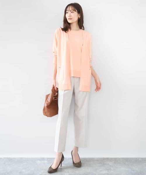 MK MICHEL KLEIN（エムケーミッシェルクラン）の「[洗える]カラーニットアンサンブル（アンサンブル・レディース・ライトブルー/オレンジ系その他/ネイビー/ベージュ・38）」の19枚目の写真