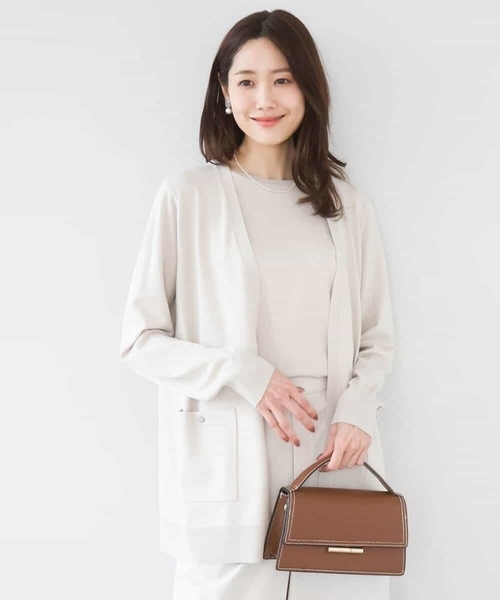 MK MICHEL KLEIN（エムケーミッシェルクラン）の「[洗える]カラーニットアンサンブル（アンサンブル・レディース・ライトブルー/オレンジ系その他/ネイビー/ベージュ・38）」の20枚目の写真