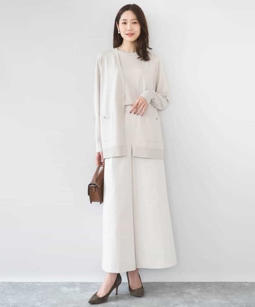 MK MICHEL KLEIN（エムケーミッシェルクラン）の「[洗える]カラーニットアンサンブル（アンサンブル・レディース・ライトブルー/オレンジ系その他/ネイビー/ベージュ・38）」の21枚目の写真
