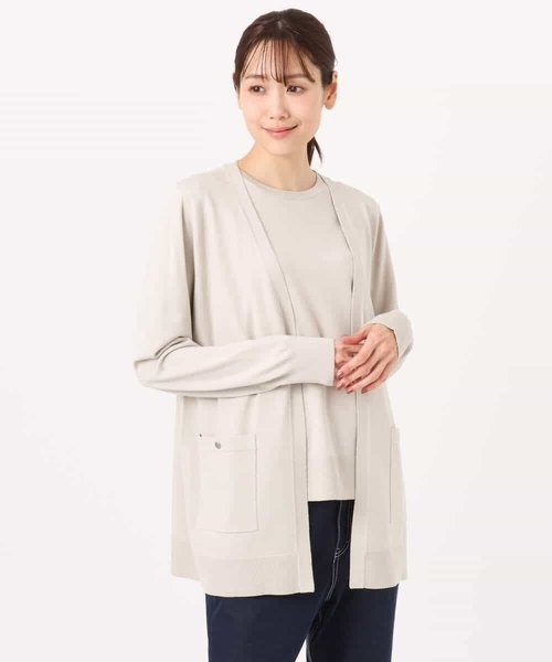 MK MICHEL KLEIN（エムケーミッシェルクラン）の「[洗える]カラーニットアンサンブル（アンサンブル・レディース・ライトブルー/オレンジ系その他/ネイビー/ベージュ・38）」の8枚目の写真