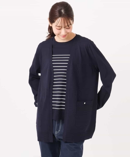 MK MICHEL KLEIN（エムケーミッシェルクラン）の「[洗える]カラーニットアンサンブル（アンサンブル・レディース・ライトブルー/オレンジ系その他/ネイビー/ベージュ・38）」の10枚目の写真