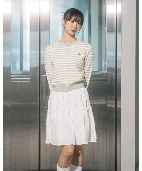 HAVISM(ヘビズム)の「ROSE STRIPE CARDIGAN(LIGHT GREEN)(カーディガン/ボレロ・レディース・その他・ONE SIZE)」の2枚目の写真