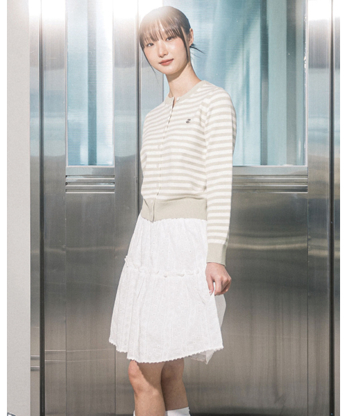 HAVISM(ヘビズム)の「ROSE STRIPE CARDIGAN(LIGHT GREEN)(カーディガン/ボレロ・レディース・その他・ONE SIZE)」の3枚目の写真