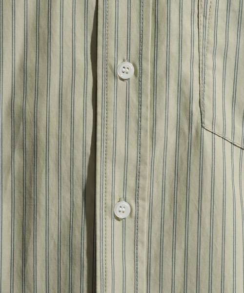 BAYFLOW（ベイフロー）の「アーバンストライプシャツ（シャツ/ブラウス・メンズ・ブルー/ベージュ/グリーン・LARGE/MEDIUM）」の7枚目の写真