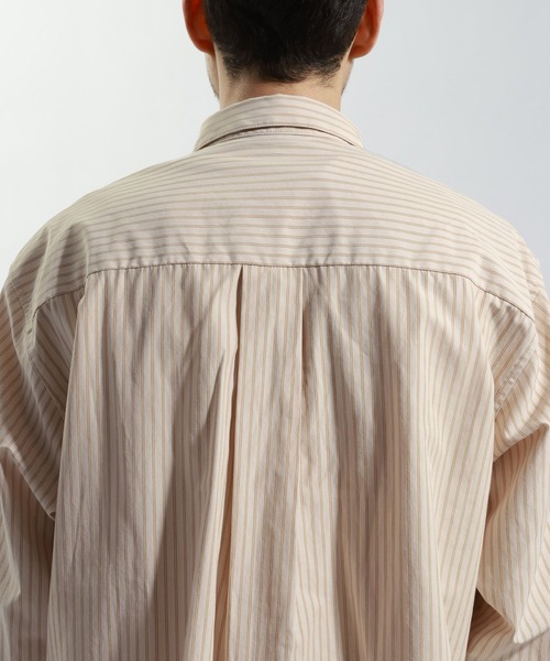BAYFLOW（ベイフロー）の「アーバンストライプシャツ（シャツ/ブラウス・メンズ・ブルー/ベージュ/グリーン・LARGE/MEDIUM）」の14枚目の写真