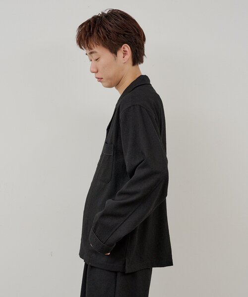 WHIMSIC(ウィムジック)の「【WHIMSIC/SETUP対応/2サイズ展開】パイピングパジャマシャツ(シャツ/ブラウス・メンズ・ブラック/グレー/ネイビー・FREE)」の14枚目の写真