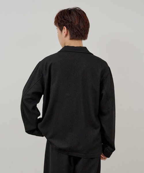 WHIMSIC(ウィムジック)の「【WHIMSIC/SETUP対応/2サイズ展開】パイピングパジャマシャツ(シャツ/ブラウス・メンズ・ブラック/グレー/ネイビー・FREE)」の15枚目の写真