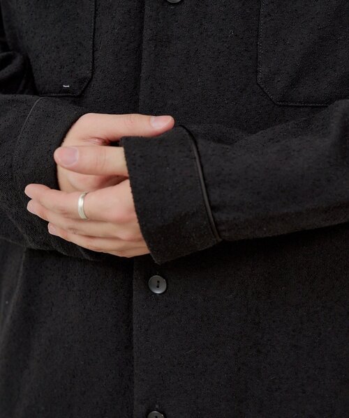 WHIMSIC(ウィムジック)の「【WHIMSIC/SETUP対応/2サイズ展開】パイピングパジャマシャツ(シャツ/ブラウス・メンズ・ブラック/グレー/ネイビー・FREE)」の18枚目の写真