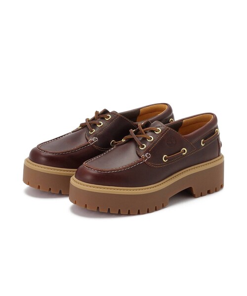 Timberland(ティンバーランド)の「【Timberland/ティンバーランド】STONE STREET BOAT SHOES / ボートシューズ / スリーアイ(モカシン/デッキシューズ・レディース・ダークブラウン/ベージュ・23/24/25)」の15枚目の写真