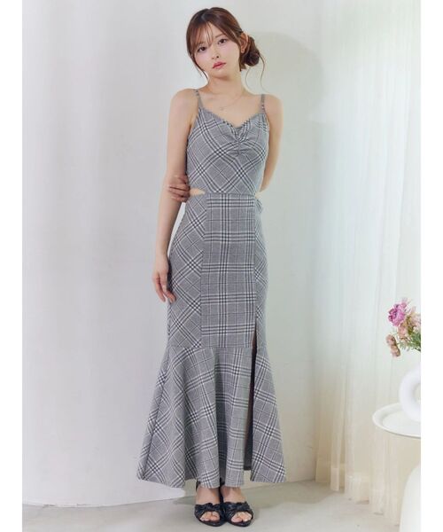 EATME(イートミー)の「2WAYセットチェックキャミワンピース(ワンピース・レディース・グレー/アイボリー/ブラック・FREE)」の13枚目の写真