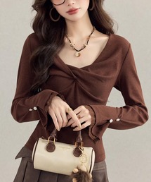 カシュクール」に該当するトップス（ブラウン/茶色系）ファッション