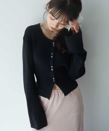 earth music&ecology（アースミュージックアンドエコロジー）の「【2026SS】リブクロップドカーディガン（カーディガン/ボレロ）」