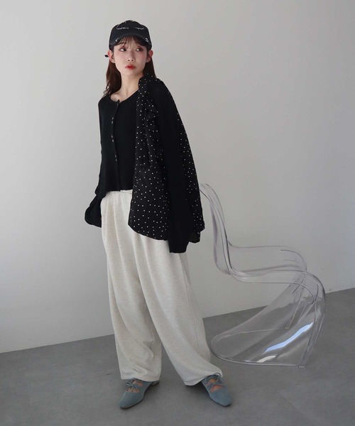 earth music&ecology(アースミュージックアンドエコロジー)の「【2026SS】リブクロップドカーディガン(カーディガン/ボレロ・レディース・ミント/ブラック/アイボリー・FREE)」の9枚目の写真