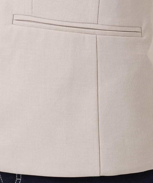 MK MICHEL KLEIN（エムケーミッシェルクラン）の「ドライタッチストレッチ カラーレスジャケット/イージーケア/洗える（ノーカラージャケット・レディース・ネイビー/グレイッシュベージュ・38/40）」の8枚目の写真