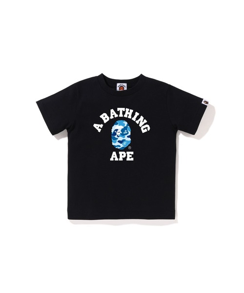 A BATHING APE（アベイシングエイプ）の「ABC CAMO COLLEGE TEE（Tシャツ/カットソー・キッズ・ブラック×ピンク/ホワイト×ピンク/ブラック×ブルー/ホワイト×グリーン/ブラック×グリーン/ホワイト×ブルー・90/130/110/100/140/120）」の4枚目の写真