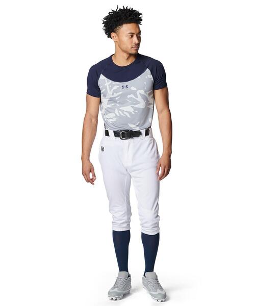 UNDER ARMOUR(アンダーアーマー)の「UAヒートギア コンフォート フィッティド ノベルティ ショートスリーブ クルーネック シャツ(ベースボール/メンズ)(Tシャツ/カットソー・メンズ・ネイビー・L/M/XL/2XL/3XL/S)」の3枚目の写真