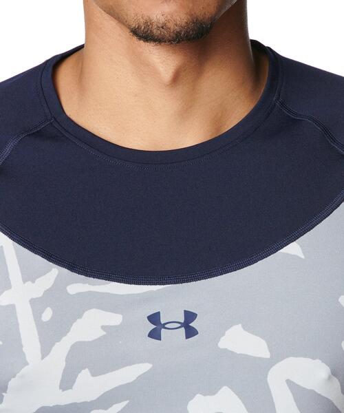 UNDER ARMOUR(アンダーアーマー)の「UAヒートギア コンフォート フィッティド ノベルティ ショートスリーブ クルーネック シャツ(ベースボール/メンズ)(Tシャツ/カットソー・メンズ・ネイビー・L/M/XL/2XL/3XL/S)」の4枚目の写真