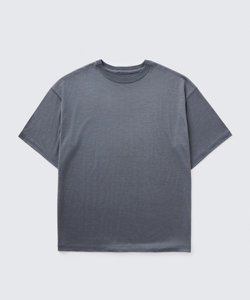 WILD THINGS(ワイルドシングス)の「ウール S/S Tシャツ│WOOL S/S TEE(Tシャツ/カットソー・メンズ・ネイビー/グリーン系その他/グレー/ブラック・M/XL/L/S)」の3枚目の写真