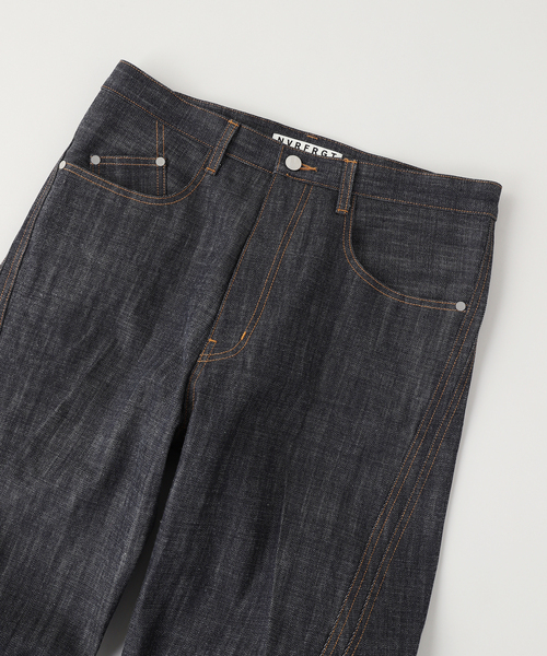 NVRFRGT（ネヴァーフォーゲット）の「NVRFRGT / ネヴァーフォーゲット 3D TWISTED WIDE LEG JEANS/RAW IN（デニムパンツ・メンズ・ネイビー・1/3/2）」の3枚目の写真