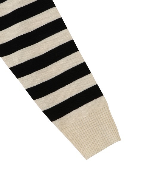 QUEENS COURT（クイーンズコート）の「サイドスリットニット×ペプラムヘムインナーSET≪手洗い可能≫（ニット/セーター・レディース・ネイビー/ホワイト系その他・M）」の9枚目の写真