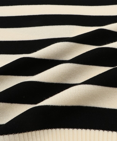 QUEENS COURT（クイーンズコート）の「サイドスリットニット×ペプラムヘムインナーSET≪手洗い可能≫（ニット/セーター・レディース・ネイビー/ホワイト系その他・M）」の10枚目の写真