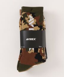 JUGLANS | 【AVIREX】AX Camouflage 3P Socks / カモフラージュ柄 スタンダードロゴ ソックス 3足セット(ソックス/靴下)