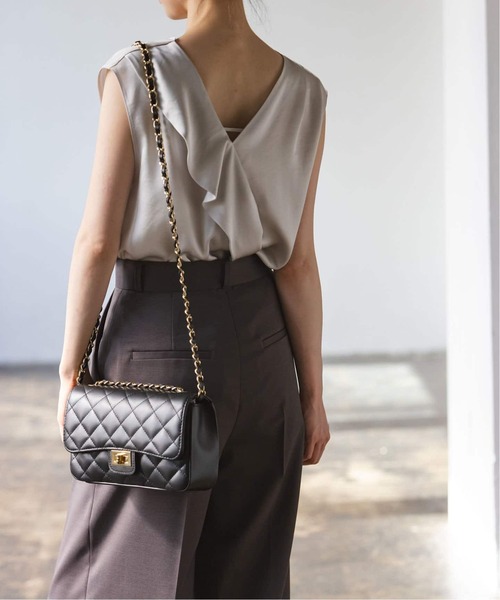 maison-vincent（メゾンヴァンサン）の「《WEB限定追加4》Maison Vincent/メゾンヴァンサン チェーンバッグ（ショルダーバッグ・レディース・ブラック/ベージュ・FREE）」の14枚目の写真