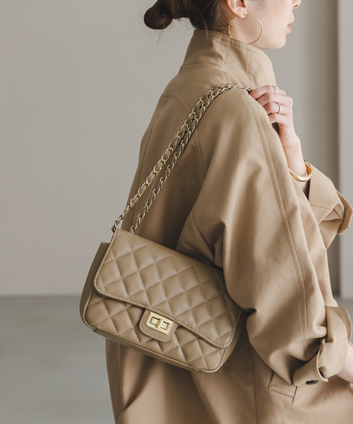 maison-vincent（メゾンヴァンサン）の「《WEB限定追加4》Maison Vincent/メゾンヴァンサン チェーンバッグ（ショルダーバッグ・レディース・ブラック/ベージュ・FREE）」の16枚目の写真