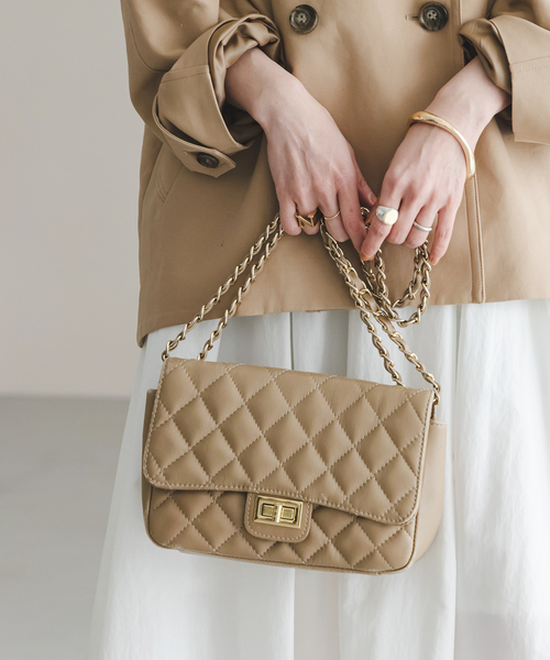 maison-vincent（メゾンヴァンサン）の「《WEB限定追加4》Maison Vincent/メゾンヴァンサン チェーンバッグ（ショルダーバッグ・レディース・ブラック/ベージュ・FREE）」の17枚目の写真