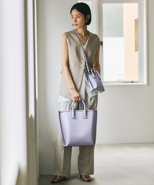 E'POR(エポール)の「【E'POR】【WEB限定】Ree BAG Large/A4対応・通勤・軽量・26SS(トートバッグ・レディース・ブラック/ラベンダー/グリーン系その他/ベージュ/ライトグレー・FREE)」の5枚目の写真