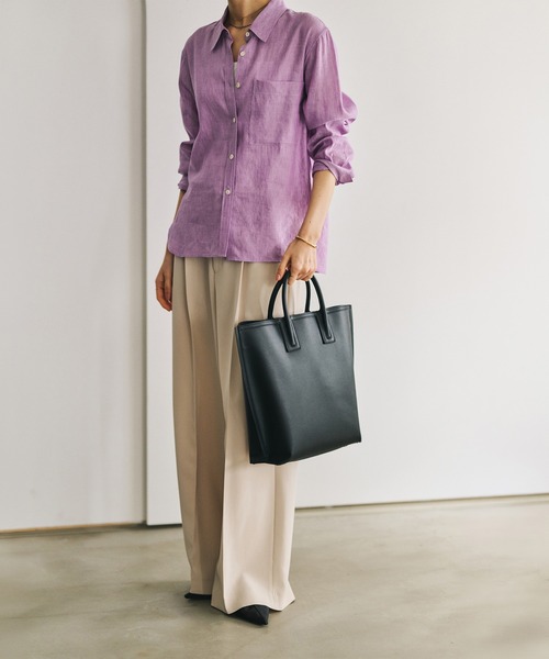 E'POR(エポール)の「【E'POR】【WEB限定】Ree BAG Large/A4対応・通勤・軽量・26SS(トートバッグ・レディース・ブラック/ラベンダー/グリーン系その他/ベージュ/ライトグレー・FREE)」の18枚目の写真
