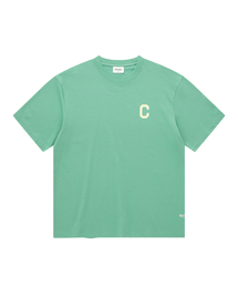クールコットンCロゴTシャツエメラルド