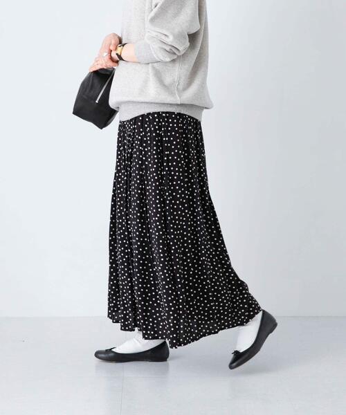 かぐれ（カグレ）の「ドットギャザースカート（スカート・レディース・ブラック・FREE）」の2枚目の写真