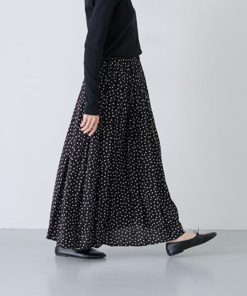 かぐれ（カグレ）の「ドットギャザースカート（スカート・レディース・ブラック・FREE）」の5枚目の写真