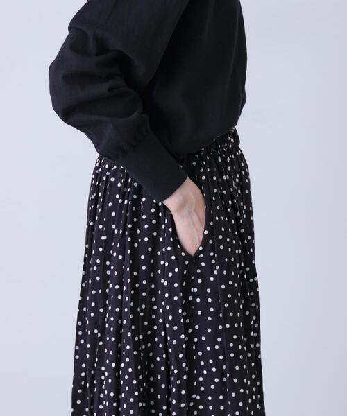 かぐれ（カグレ）の「ドットギャザースカート（スカート・レディース・ブラック・FREE）」の12枚目の写真