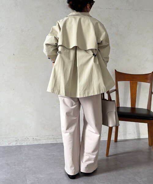 un dix cors(アンディコール)の「テントラインコート(ブルゾン・レディース・ベージュ/チャコールグレー・FREE)」の16枚目の写真