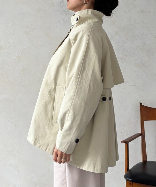 un dix cors(アンディコール)の「テントラインコート(ブルゾン・レディース・ベージュ/チャコールグレー・FREE)」の18枚目の写真