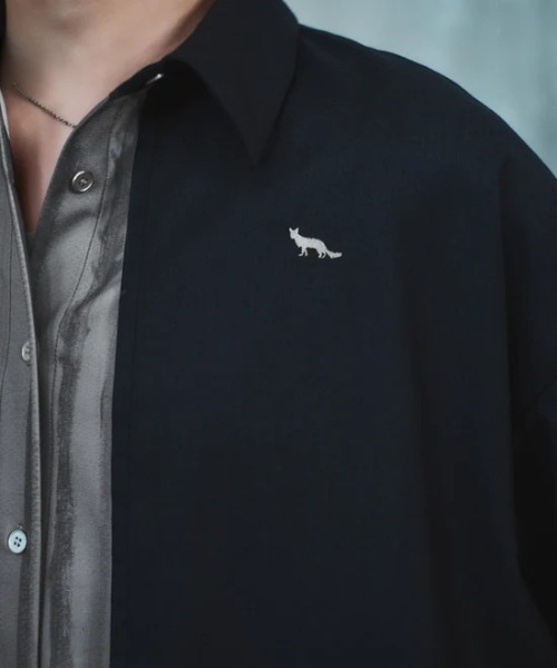 Etrarium(エトラリウム)の「静寂と青 Layered Shirts(Tシャツ/カットソー・レディース・サックスブルー/ブラック・FREE)」の7枚目の写真