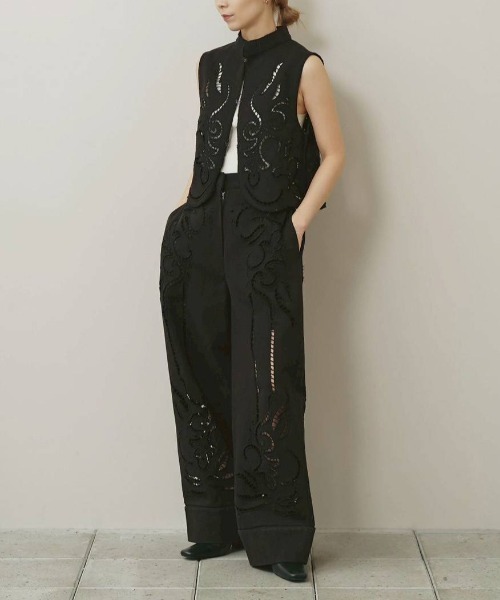 TODAYFUL(トゥデイフル)の「TODAYFUL Cut Lace Twill Pants カットレースツイルパンツ/12610701(その他パンツ・レディース・ブラック・36/38)」の12枚目の写真