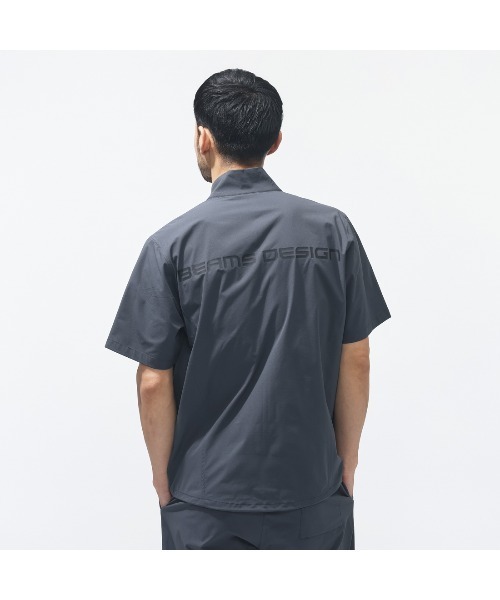 TIGORA by BEAMS DESIGN（ティゴラバイビームスデザイン）の「ティゴラ ビームス TIGORA by BEAMS DESIGN トレーニングショートスリーブジャケット（ジャージ・メンズ・ブラック/チャコールグレー・M/L/LL/3L）」の5枚目の写真
