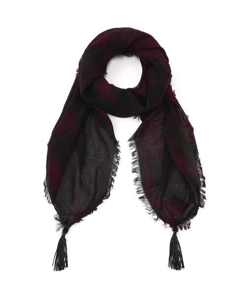 KMRii(ケムリ)の「KMRii/ケムリ/Tie Dye Square Stole 05(ストール/ショール・レディース・パープル/ブラック・F)」の2枚目の写真
