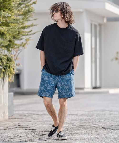 CAMBIO(カンビオ)の「mt10332-裾ドローコード付きシアサッカーTシャツ(BP-BFS0104)(Tシャツ/カットソー・メンズ・グレー/ブラック/ネイビー・S/M/L)」の19枚目の写真
