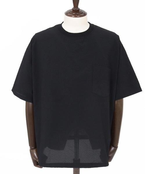 CAMBIO(カンビオ)の「mt10332-裾ドローコード付きシアサッカーTシャツ(BP-BFS0104)(Tシャツ/カットソー・メンズ・グレー/ブラック/ネイビー・S/M/L)」の22枚目の写真