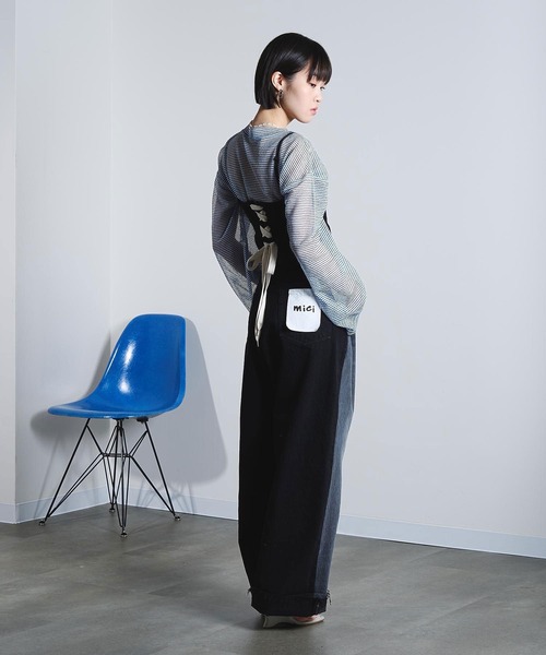 ROSE BUD（ローズバッド）の「(mici)DENIM REMAKE STYLE PANTS（デニムパンツ・レディース・インディゴブルー/ブラック・S/M）」の11枚目の写真
