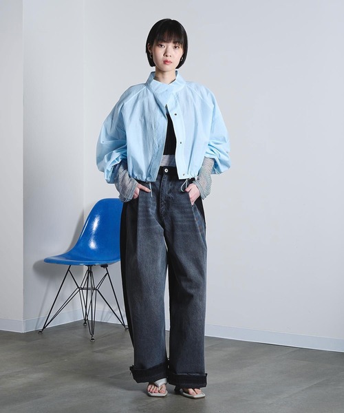 ROSE BUD（ローズバッド）の「(mici)DENIM REMAKE STYLE PANTS（デニムパンツ・レディース・インディゴブルー/ブラック・S/M）」の12枚目の写真